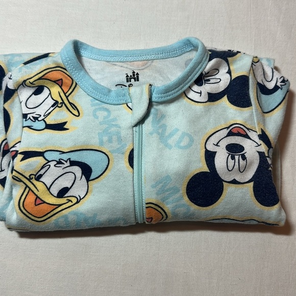 Disney Baby - Light Blue Mickey and Donald Footie Sleeper - Picture 1 of 5